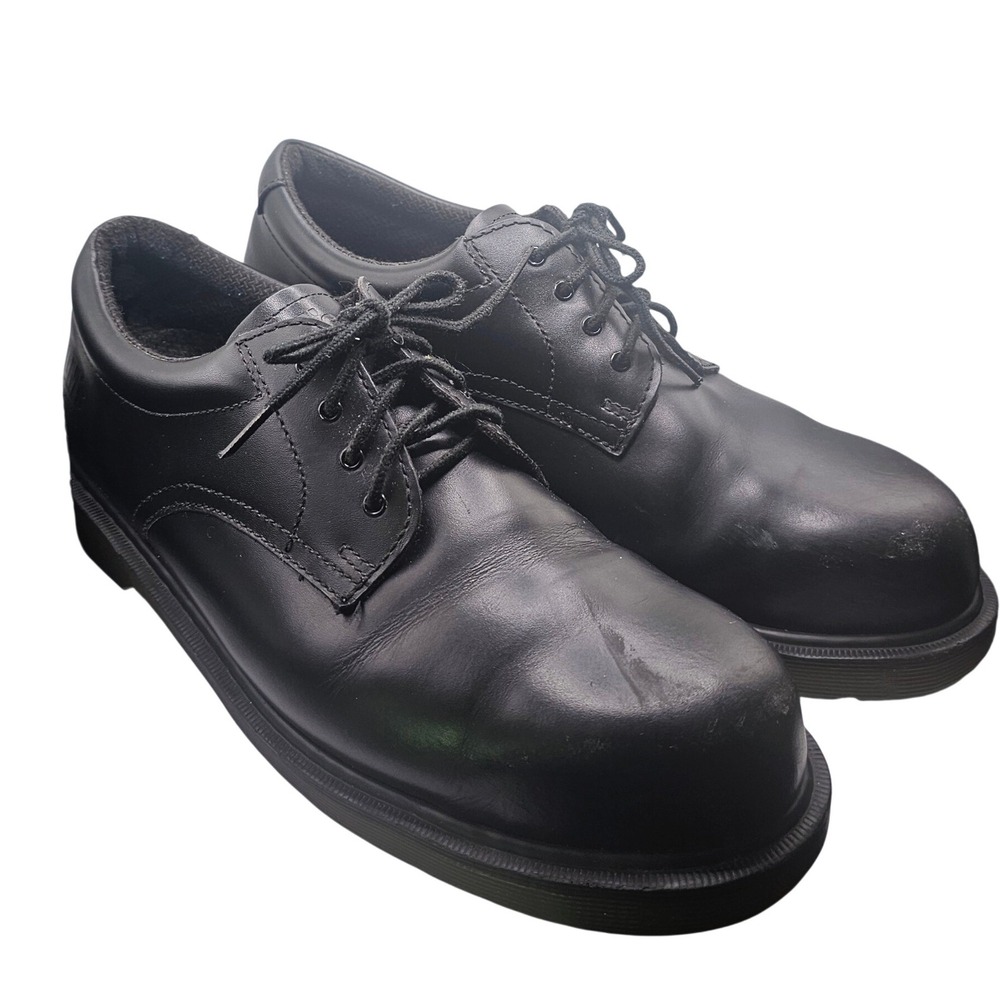 Dr Martens AW501 Slip Resistant Leather Lace-Up Oxfords Black Mens Sz 13
